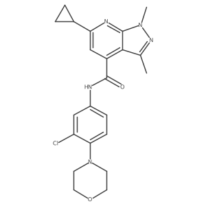 N~4~-(3-Chloro-4-morpholinophenyl)-6-cyclopropyl-1,3-dimethyl-1H-pyrazolo[3,4-B]pyridine-4-carboxamide Structure