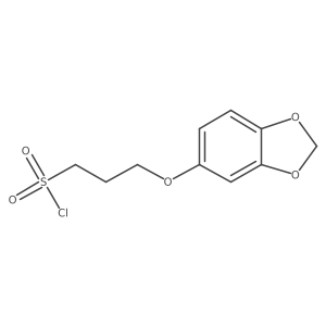 3-(1,3-Benzodioxol-5-yloxy)propane-1-sulfonyl chloride Structure