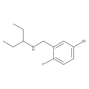 [(5-Bromo-2-fluorophenyl)methyl](pentan-3-YL)amine结构式