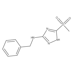 N-benzyl-3-methanesulfonyl-1H-1,2,4-triazol-5-amine结构式