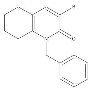 3-Bromo-5,6,7,8-tetrahydro-1-(phenylmethyl)-2(1H)-quinolinone Structure