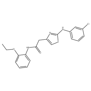 2-{2-[(3-chlorophenyl)amino]-1,3-thiazol-4-yl}-N-(2-ethoxyphenyl)acetamide结构式