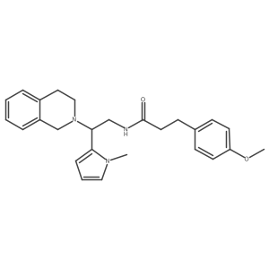 N-(2-(3,4-dihydroisoquinolin-2(1H)-yl)-2-(1-methyl-1H-pyrrol-2-yl)ethyl)-3-(4-methoxyphenyl)propanamide结构式
