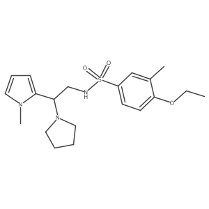 4-ethoxy-3-methyl-N-(2-(1-methyl-1H-pyrrol-2-yl)-2-(pyrrolidin-1-yl)ethyl)benzenesulfonamide结构式