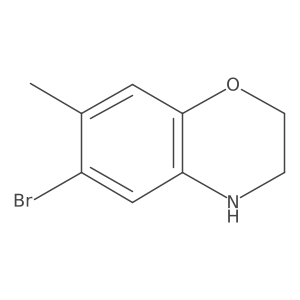 6-bromo-7-methyl-3,4-dihydro-2H-1,4-benzoxazine结构式