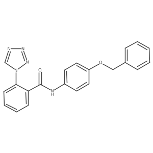 N-(4-benzyloxyphenyl)-2-(tetrazol-1-yl)benzamide结构式