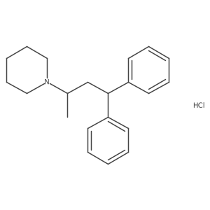 1-(1-Methyl-3,3-diphenylpropyl)piperidine hydrochloride结构式