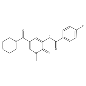 4-chloro-N-(1-methyl-5-(morpholine-4-carbonyl)-2-oxo-1,2-dihydropyridin-3-yl)benzamide Structure