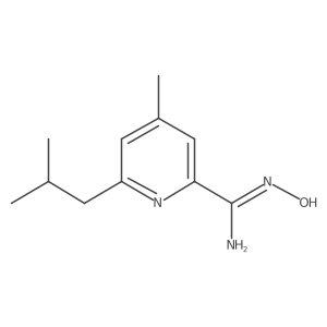 n-Hydroxy-6-isobutyl-4-methyl-pyridine-2-carboxamidine结构式
