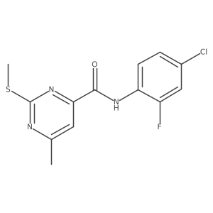 N-(4-chloro-2-fluorophenyl)-6-methyl-2-(methylsulfanyl)pyrimidine-4-carboxamide Structure