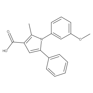 1-(3-Methoxyphenyl)-2-methyl-5-phenylpyrrole-3-carboxylic acid Structure