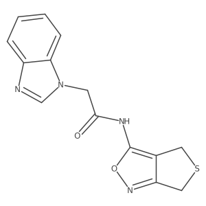 2-(benzimidazol-1-yl)-N-(4,6-dihydrothieno[3,4-c]isoxazol-3-yl)acetamide Structure