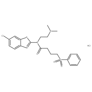 N-(6-chlorobenzo[d]thiazol-2-yl)-N-(2-(dimethylamino)ethyl)-4-(phenylsulfonyl)butanamide hydrochloride Structure