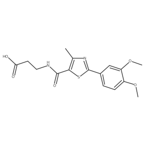 N-{[2-(3,4-dimethoxyphenyl)-4-methyl-1,3-thiazol-5-yl]carbonyl}-beta-alanine Structure