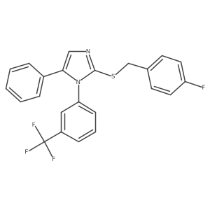 2-((4-fluorobenzyl)thio)-5-phenyl-1-(3-(trifluoromethyl)phenyl)-1H-imidazole Structure