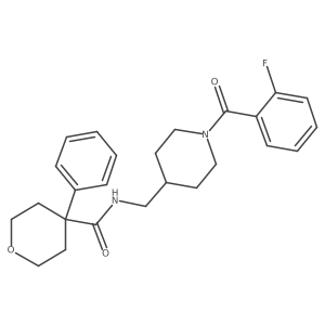N-((1-(2-fluorobenzoyl)piperidin-4-yl)methyl)-4-phenyltetrahydro-2H-pyran-4-carboxamide Structure