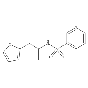 N-(1-(furan-2-yl)propan-2-yl)pyridine-3-sulfonamide结构式