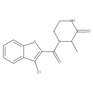 4-(3-Chlorobenzo[b]thiophene-2-carbonyl)-3-methylpiperazin-2-one Structure