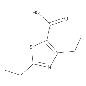 2,4-Diethylthiazole-5-carboxylic acid结构式