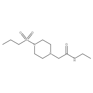 CCCS(=O)(=O)N1CCN(CC(=O)NCC)CC1结构式