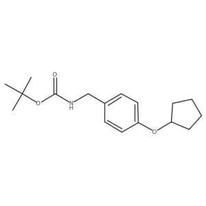 Tert-butyl N-{[4-(cyclopentyloxy)phenyl]methyl}carbamate Structure