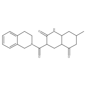 3-(3,4-dihydro-1H-isoquinoline-2-carbonyl)-7-methyl-1,3,4,4a,6,7,8,8a-octahydroquinoline-2,5-dione Structure