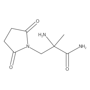 2-Amino-3-(2,5-dioxopyrrolidin-1-yl)-2-methylpropanamide结构式