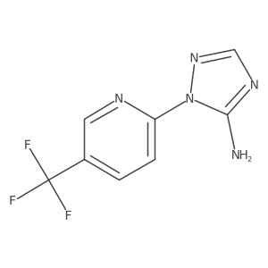 1-[5-(trifluoromethyl)pyridin-2-yl]-1H-1,2,4-triazol-5-amine结构式