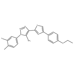 4-(4-(4-ethoxyphenyl)thiazol-2-yl)-1-(3-fluoro-4-methylphenyl)-1H-1,2,3-triazol-5-amine Structure