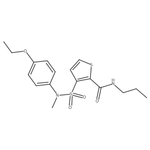 3-[(4-ethoxyphenyl)(methyl)sulfamoyl]-N-propylthiophene-2-carboxamide结构式