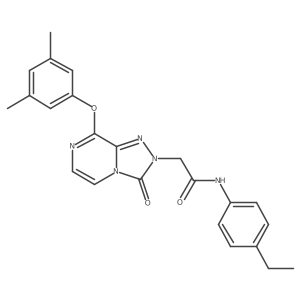 2-[8-(3,5-dimethylphenoxy)-3-oxo-2H,3H-[1,2,4]triazolo[4,3-a]pyrazin-2-yl]-N-(4-ethylphenyl)acetamide Structure
