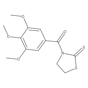 3-(3,4,5-Trimethoxybenzoyl)-1,3-thiazolidine-2-thione Structure