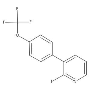 2-Fluoro-3-(4-(trifluoromethoxy)phenyl)pyridine Structure