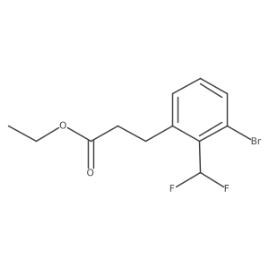 Benzenepropanoic acid, 3-bromo-2-(difluoromethyl)-, ethyl ester结构式
