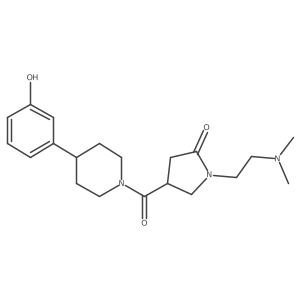 1-[2-(Dimethylamino)ethyl]-4-{[4-(3-hydroxyphenyl)piperidin-1-yl]carbonyl}pyrrolidin-2-one结构式