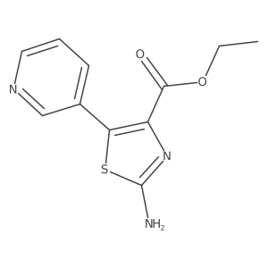 Ethyl 2-amino-5-(pyridin-3-yl)-1,3-thiazole-4-carboxylate结构式