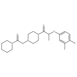 1-Propanone, 2-(3,4-difluorophenoxy)-1-[4-[2-oxo-2-(1-piperidinyl)ethyl]-1-piperazinyl]-结构式