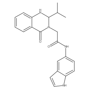 N-(1H-indol-5-yl)-2-[2-isopropyl-4-oxo-1,4-dihydro-3(2H)-quinazolinyl]acetamide Structure