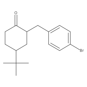2-[(4-Bromophenyl)methyl]-4-tert-butylcyclohexan-1-one Structure