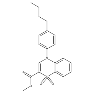 methyl 4-(4-butylphenyl)-4H-1,4-benzothiazine-2-carboxylate 1,1-dioxide Structure