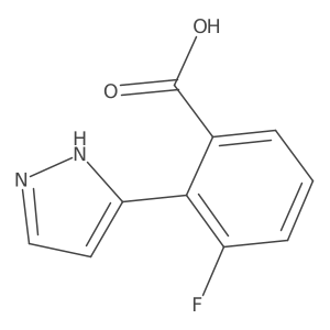 3-fluoro-2-(1H-pyrazol-5-yl)benzoic acid Structure