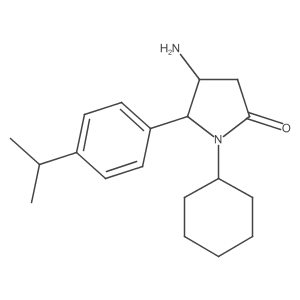 2-Pyrrolidinone, 4-amino-1-cyclohexyl-5-[4-(1-methylethyl)phenyl]- Structure