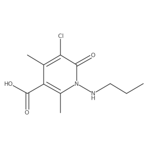 5-Chloro-2,4-dimethyl-6-oxo-1-propylamino-1,6-dihydro-pyridine-3-carboxylic acid Structure