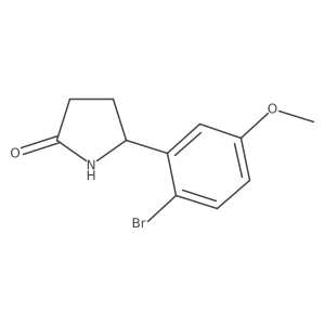 2-Pyrrolidinone, 5-(2-bromo-5-methoxyphenyl)-结构式