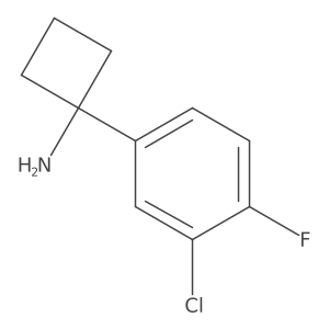 1-(3-Chloro-4-fluorophenyl)cyclobutanamine Structure