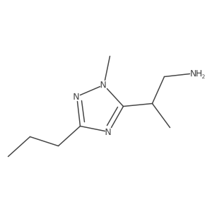 2-(1-methyl-3-propyl-1H-1,2,4-triazol-5-yl)propan-1-amine结构式