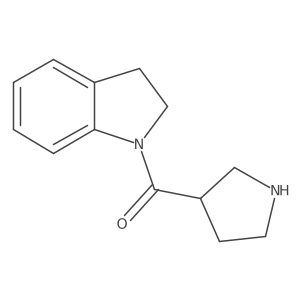 Methanone, (2,3-dihydro-1H-indol-1-yl)-3-pyrrolidinyl- Structure