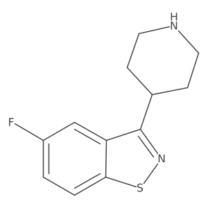 1,2-Benzisothiazole, 5-fluoro-3-(4-piperidinyl)- Structure