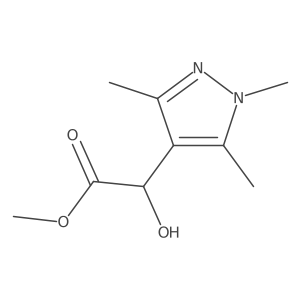 Methyl 2-hydroxy-2-(1,3,5-trimethyl-1H-pyrazol-4-yl)acetate结构式
