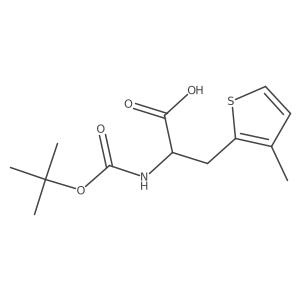 (2R)-2-{[(tert-butoxy)carbonyl]amino}-3-(3-methylthiophen-2-yl)propanoic acid结构式